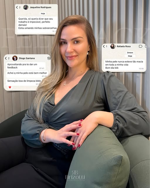 Regiane Brizotti no ambiente da clínica